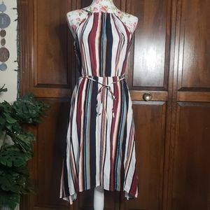 Charlotte Russe Stripped midi dress small